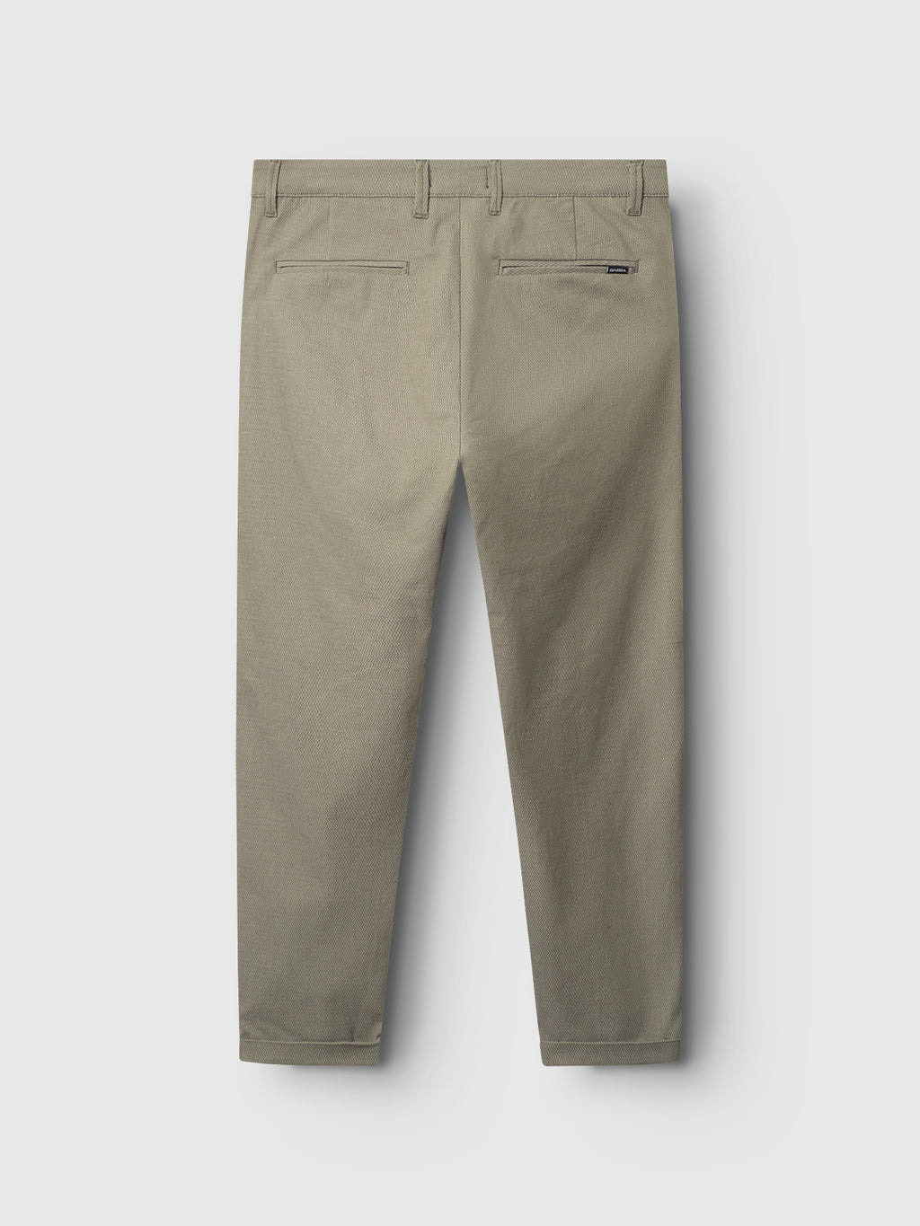 The Pisa K3280 Dale Pants by Gabba in olive green feature two back pockets and belt loops at the waist, crafted from a high-stretch cotton-blend fabric, ideal for an urban lifestyle.