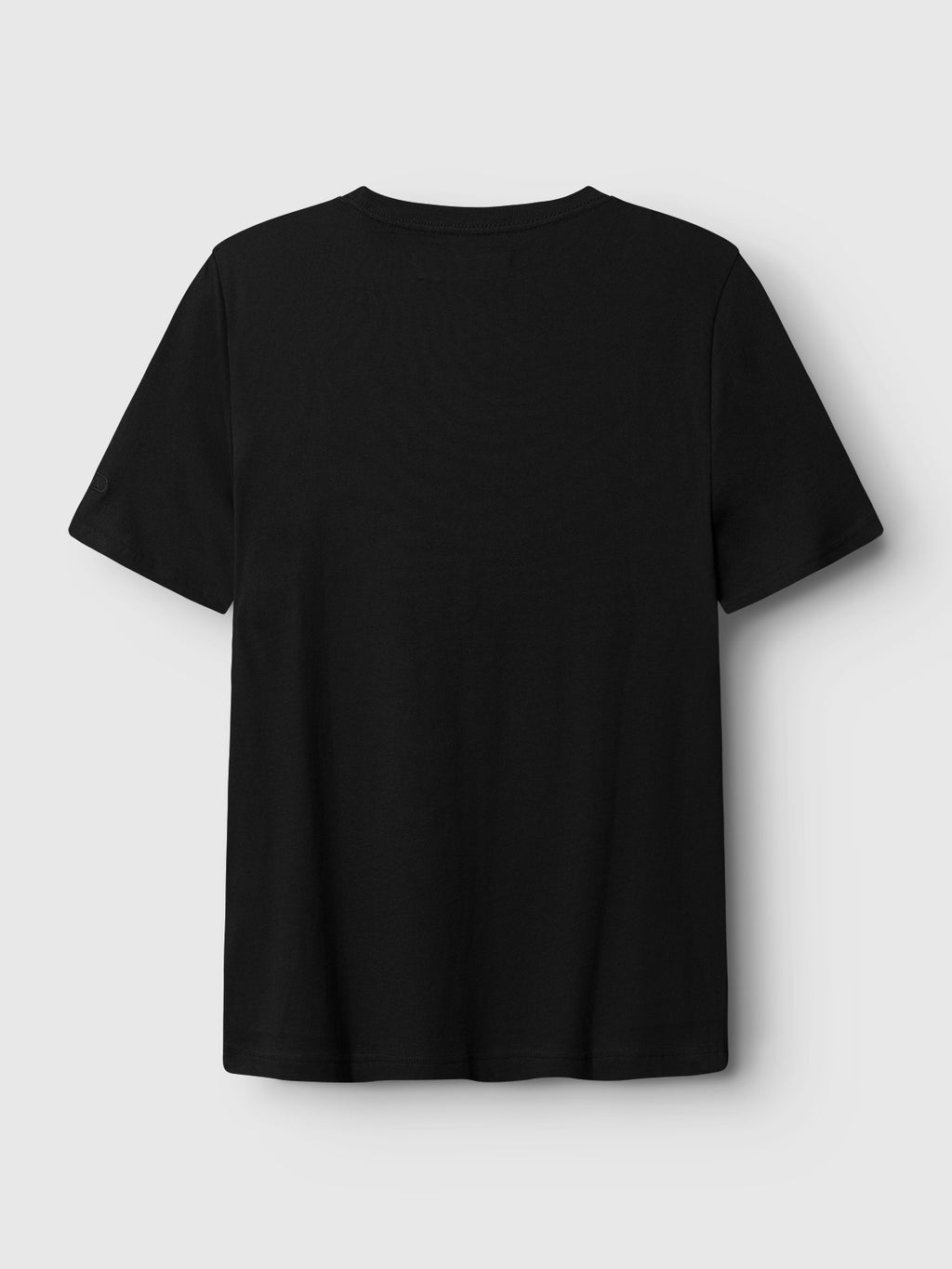 The Dune SS GOTS Tee - Black by Gabba is shown from the back on a light gray background. Made from GOTS-certified organic cotton, it features short sleeves and a classic fit with a simple design.