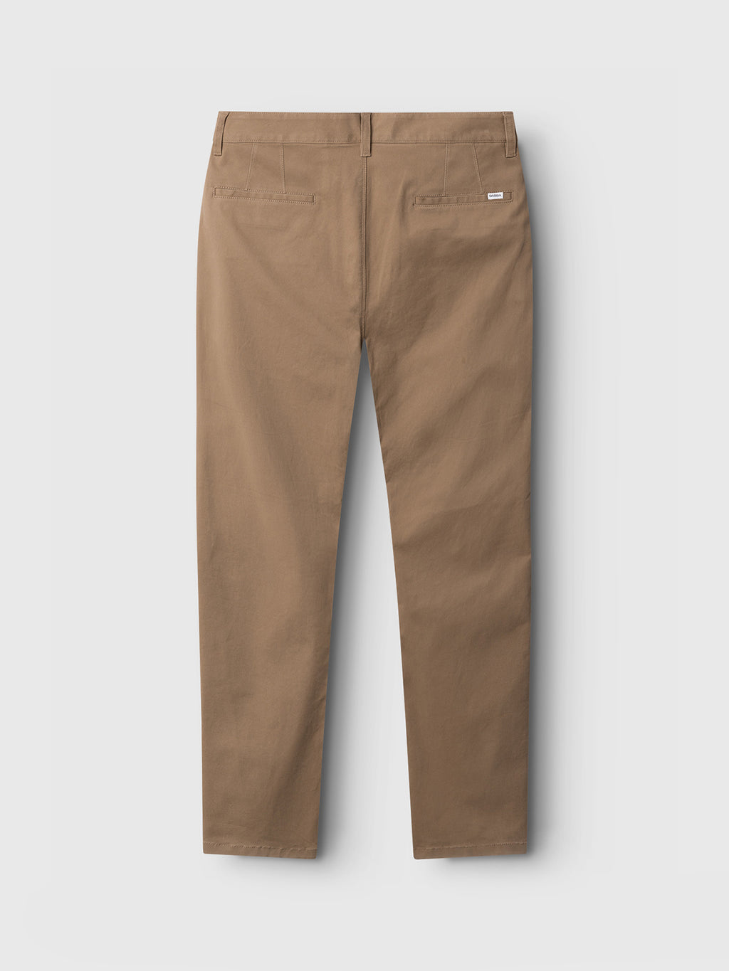 The Venza Chino in light brown from Gabba features a regular fit with straight legs, discreet back pocket stitching, and no visible brand markings. Pictured flat on a light gray background, these chinos are an essential addition to any mens wardrobe.