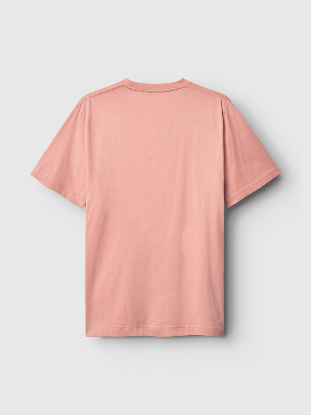 The Gabba GABDune Logo SS GOTS t-shirt in Rose Peach, made from organic cotton, is displayed flat on a white background with its back visible.
