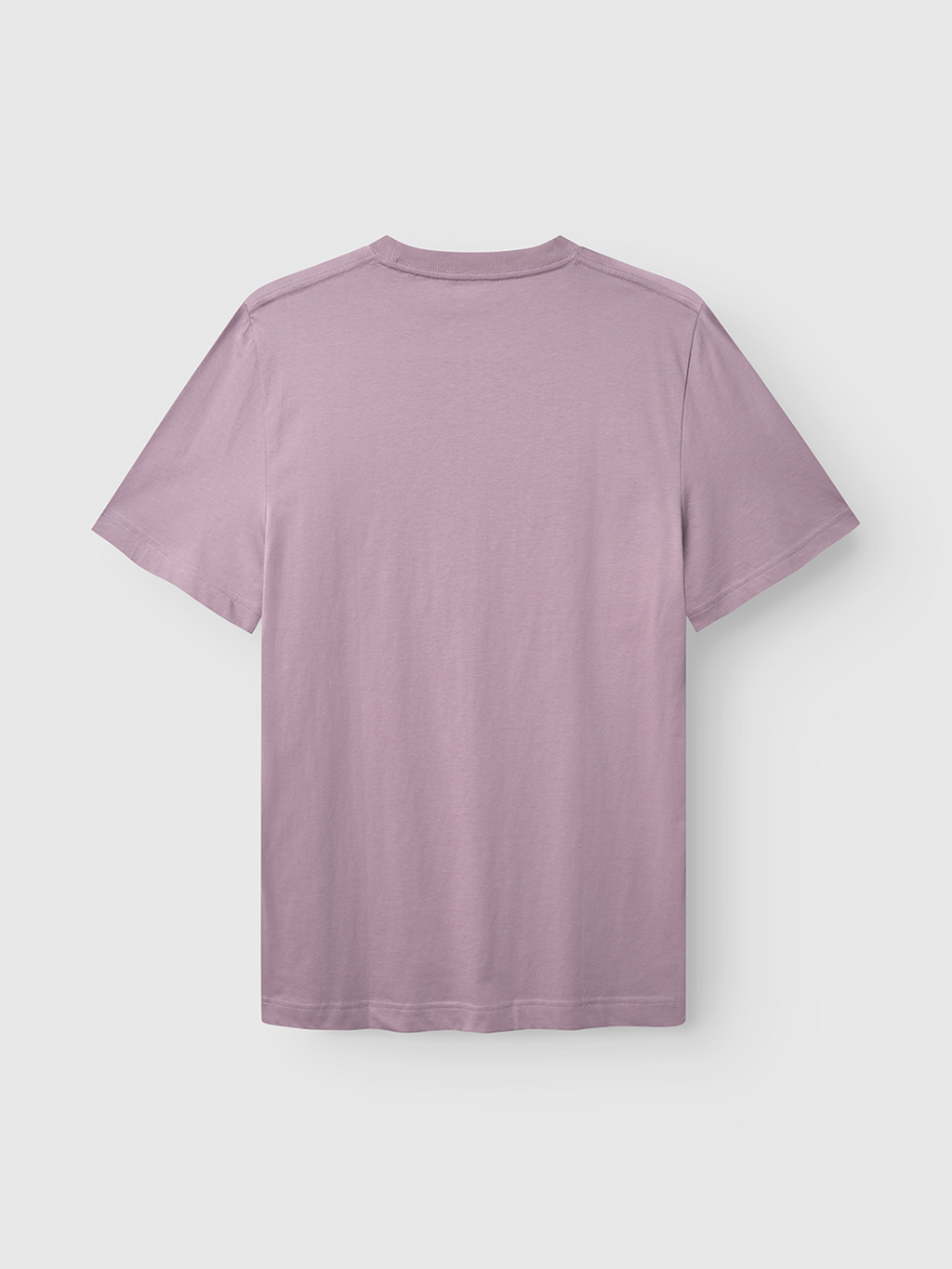 The Gabba Dune Logo SS GOTS t-shirt in Dust Purple is displayed from the back against a white background.