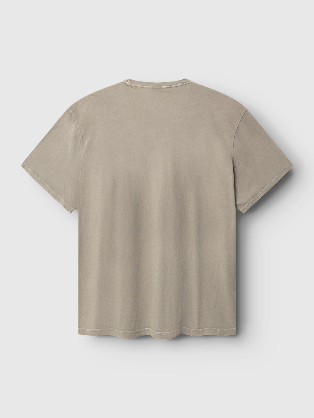 The Gabba Lagos SS - Grey Paloma is a classic-fit, short-sleeved T-shirt in grey, laid flat and viewed from the back against a light gray background—a versatile essential for any wardrobe.
