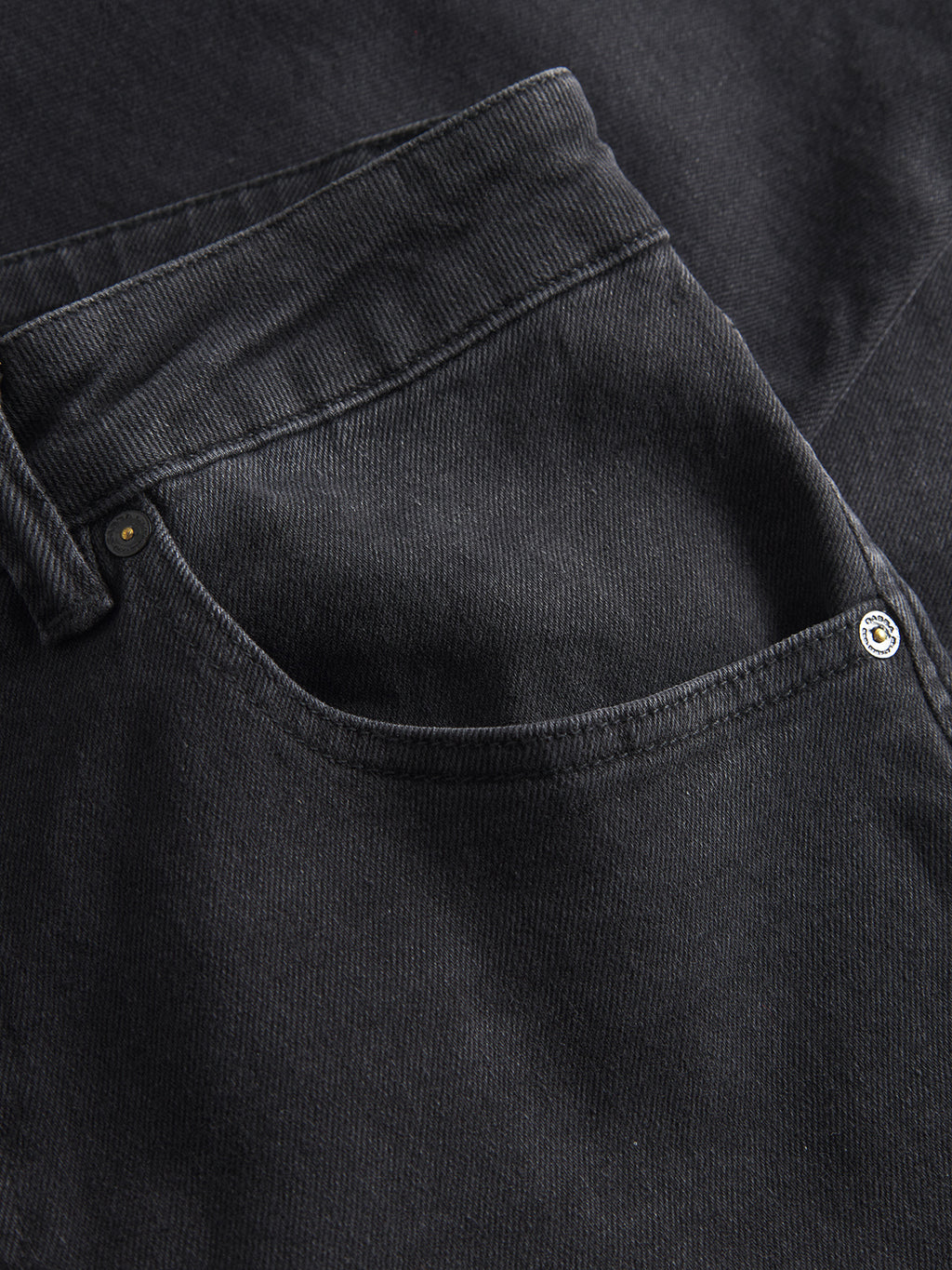 A close-up of Gabbas Carl K4430 Limited grey denim showcases the textured fabric and visible front pocket with silver rivets, highlighting the durable material and stitching under subtle lighting.