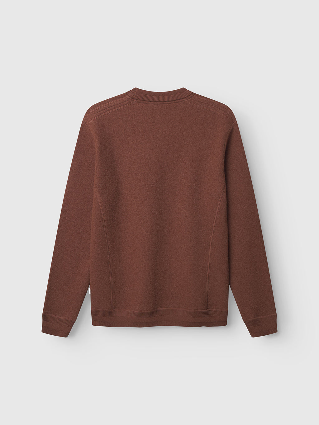 Brown sweatshirt on a light gray background