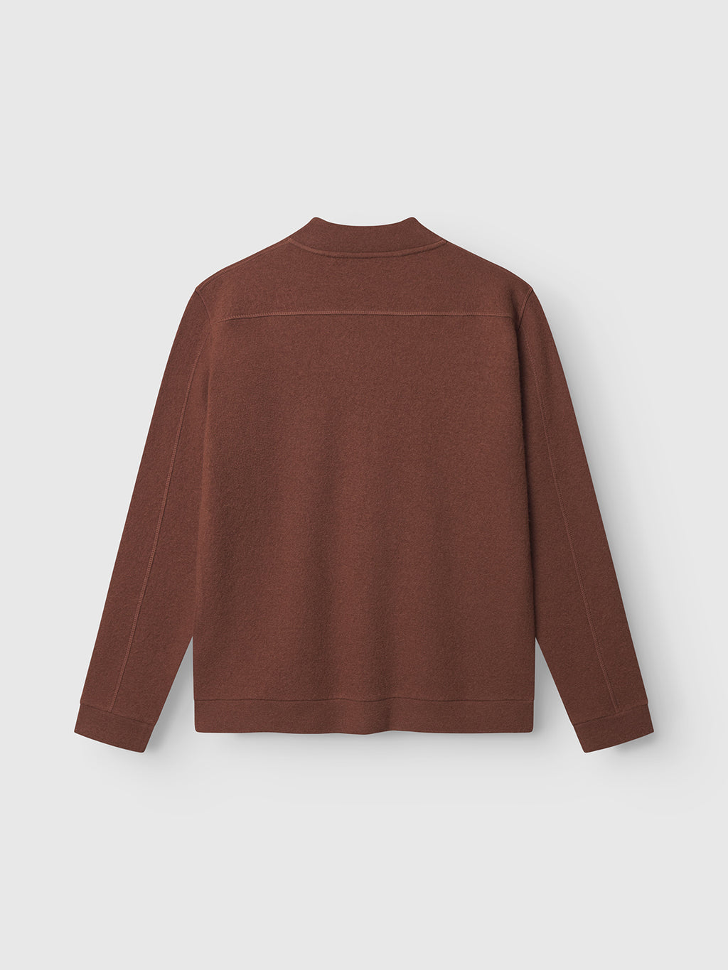 The Gabba Cardiff Led - Brownish sweater is displayed from the back against a plain white background, featuring long sleeves, a refined silhouette, and a simple design without visible patterns or embellishments.