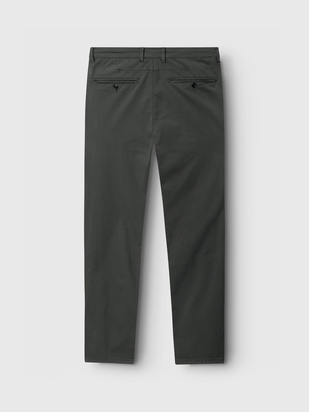 The Paul K3280 Dale Chino by GABBA in grey is displayed on a plain white background. These tailored trousers feature French pockets, two branded button-closure back pockets, and belt loops for a crisp finish.
