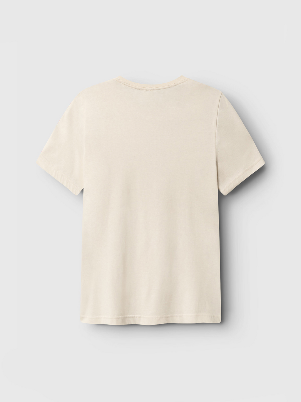 The Gabba Dune Logo SS GOTS - Birch t-shirt, a plain short-sleeve off-white organic cotton tee, is shown flat with the back side visible against a light gray background.