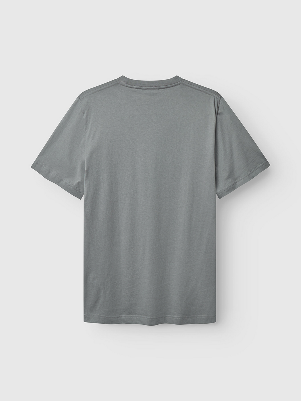 The Gabba Dune Logo SS GOTS t-shirt in dust sage green is shown from the back on a flat white background, with no visible logos, patterns, or designs.
