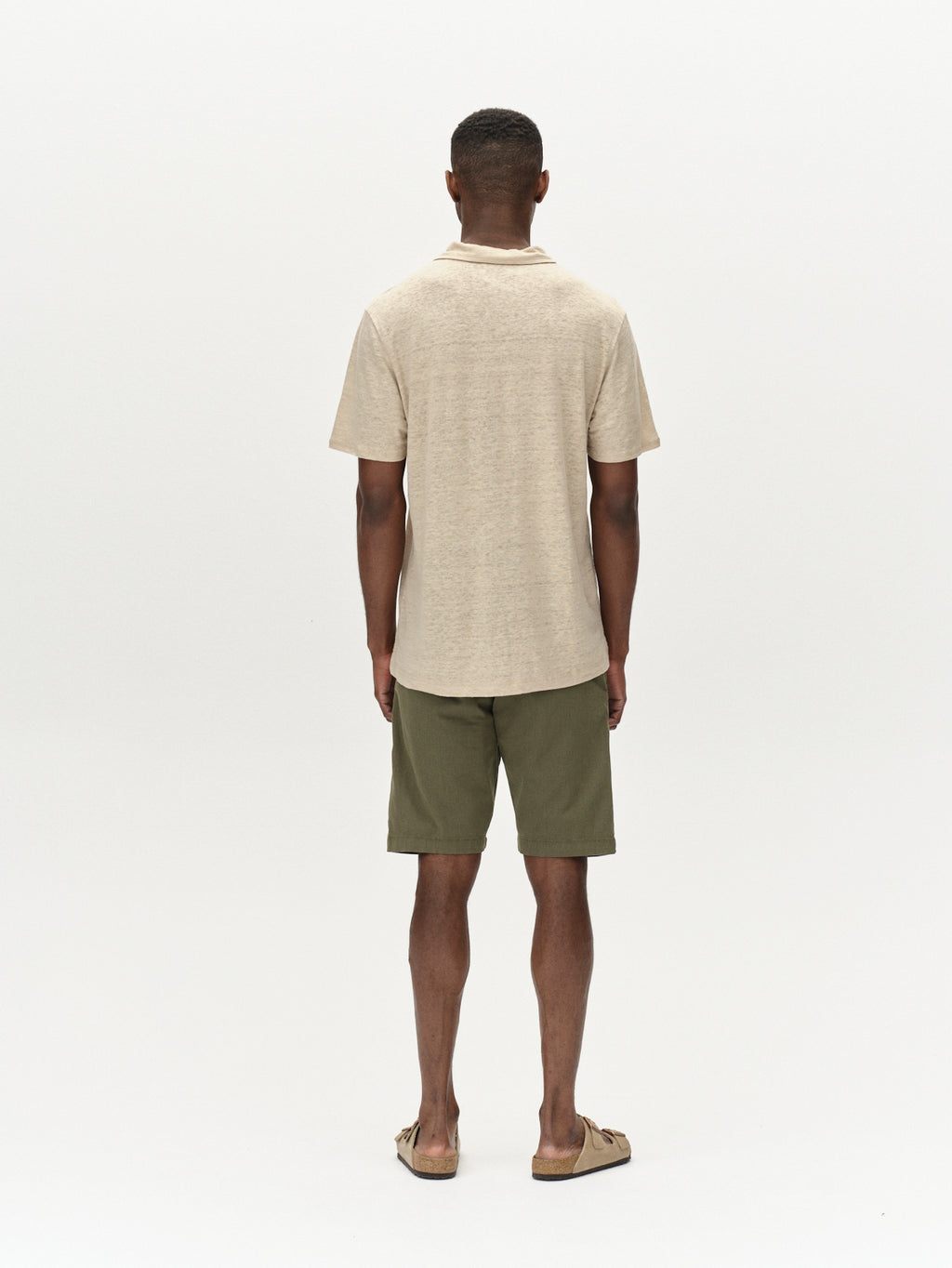 Duke Linen Polo SS - Sand Plaza