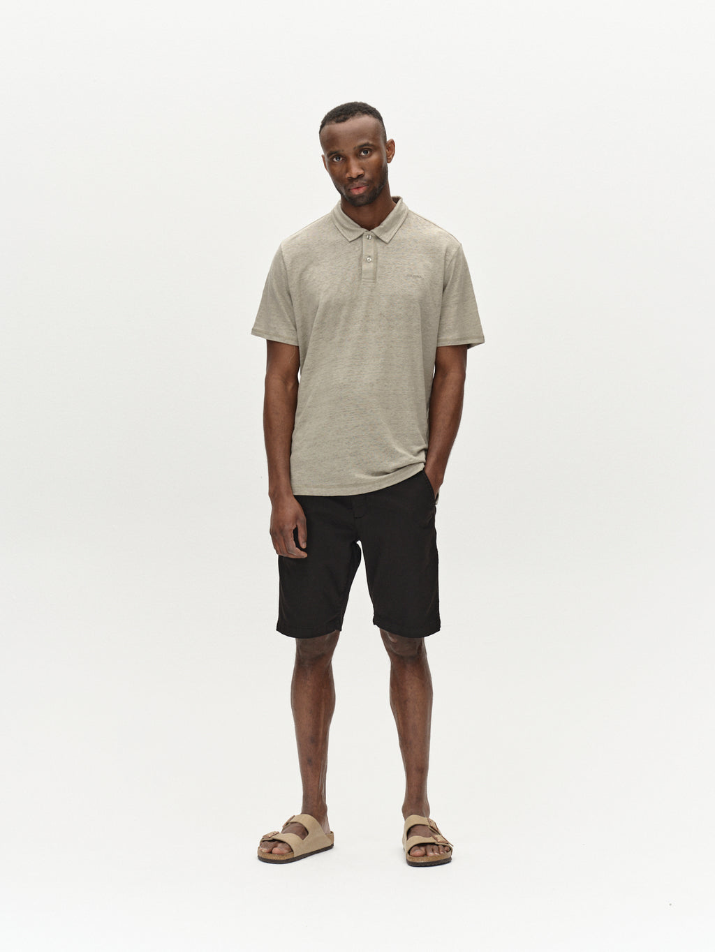 Duke Linen Polo SS - Light Green