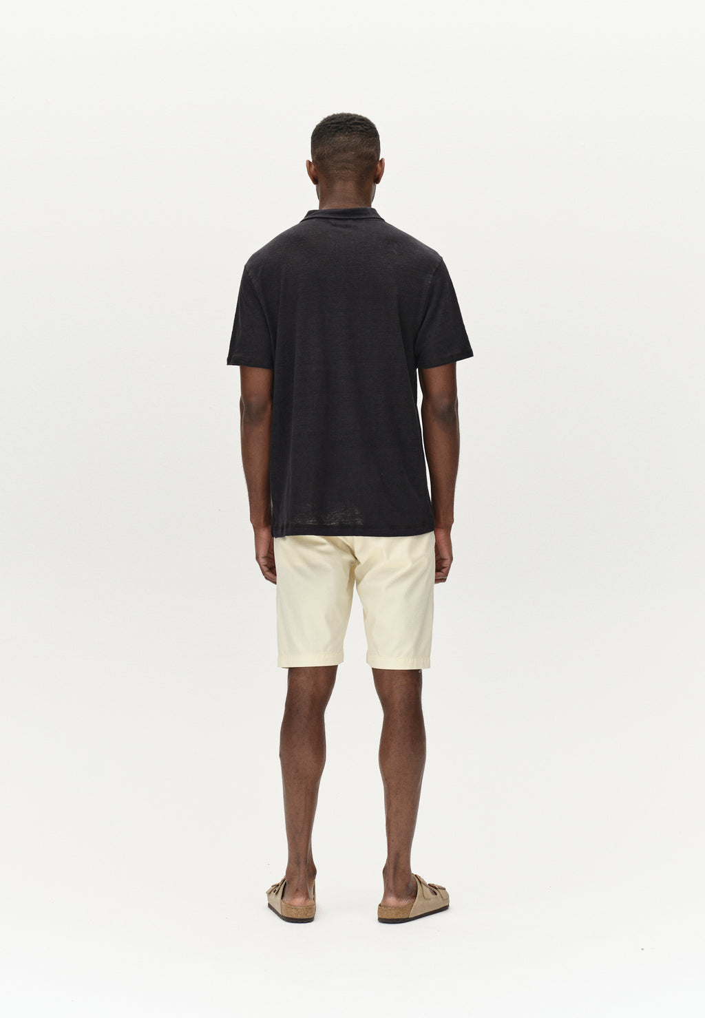 Duke Linen Polo SS - Black