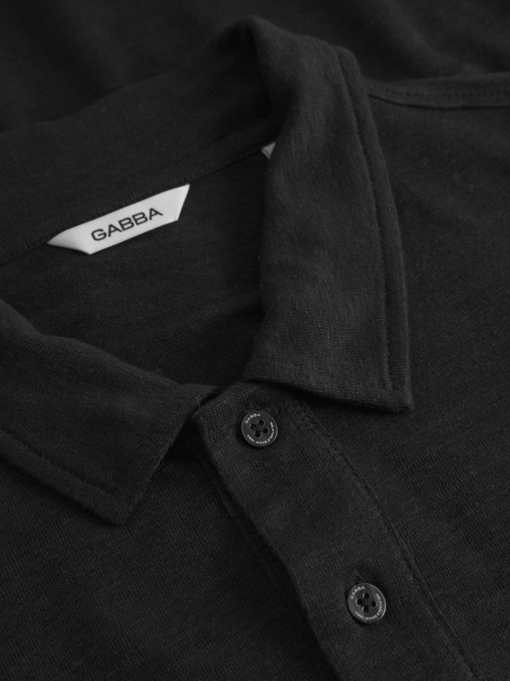 Duke Linen Polo SS - Black