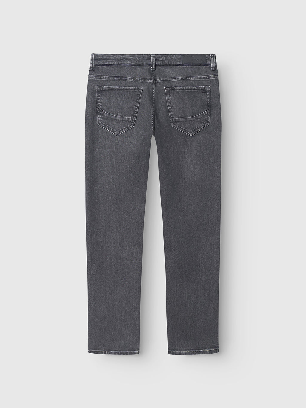 The Gabba GABmarc F1011 Black Denim jeans are shown from the back, highlighting two rear pockets and simple stitching, set against a plain light gray background.
