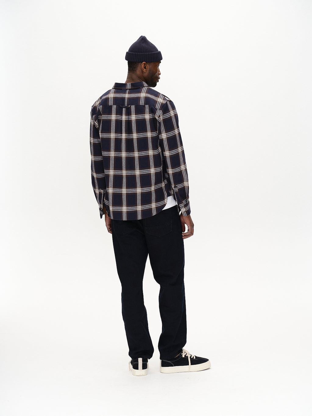 New York PKT Check LS - Navy Check