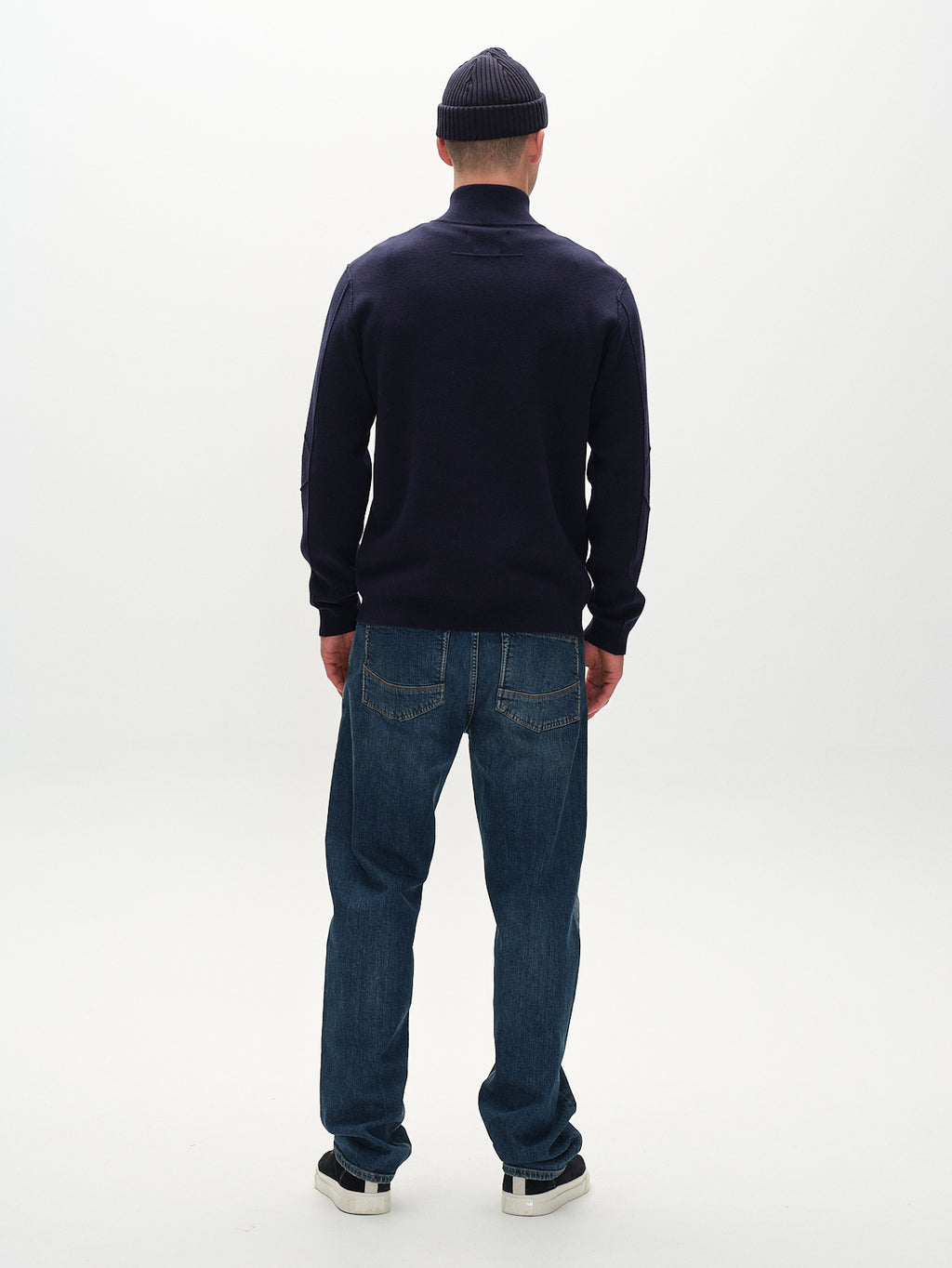 Blanko Roll Neck Knit - Navy