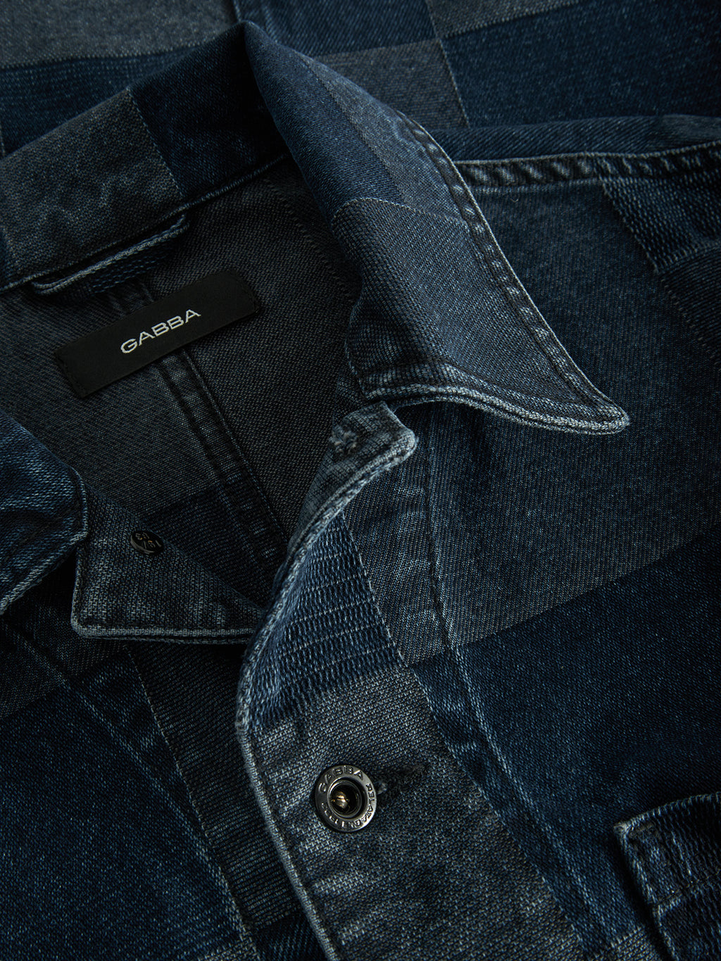 Scandi Indicheck - Dark Blue Denim