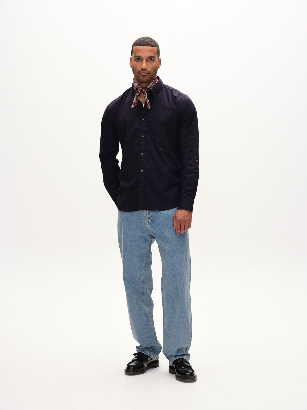 Bent Reg Ox LS - Dark Navy