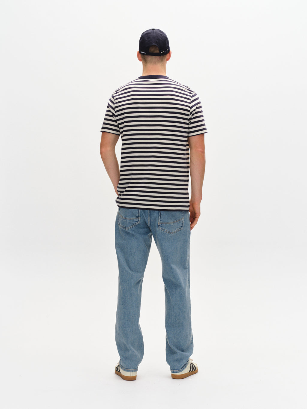 Dune Logo Stripes SS GOTS - Navy Stripe