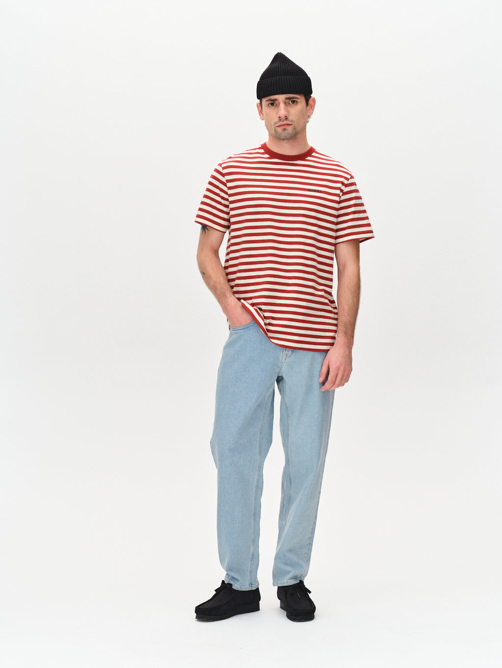 Dune Logo Stripes SS GOTS - Red Stripes