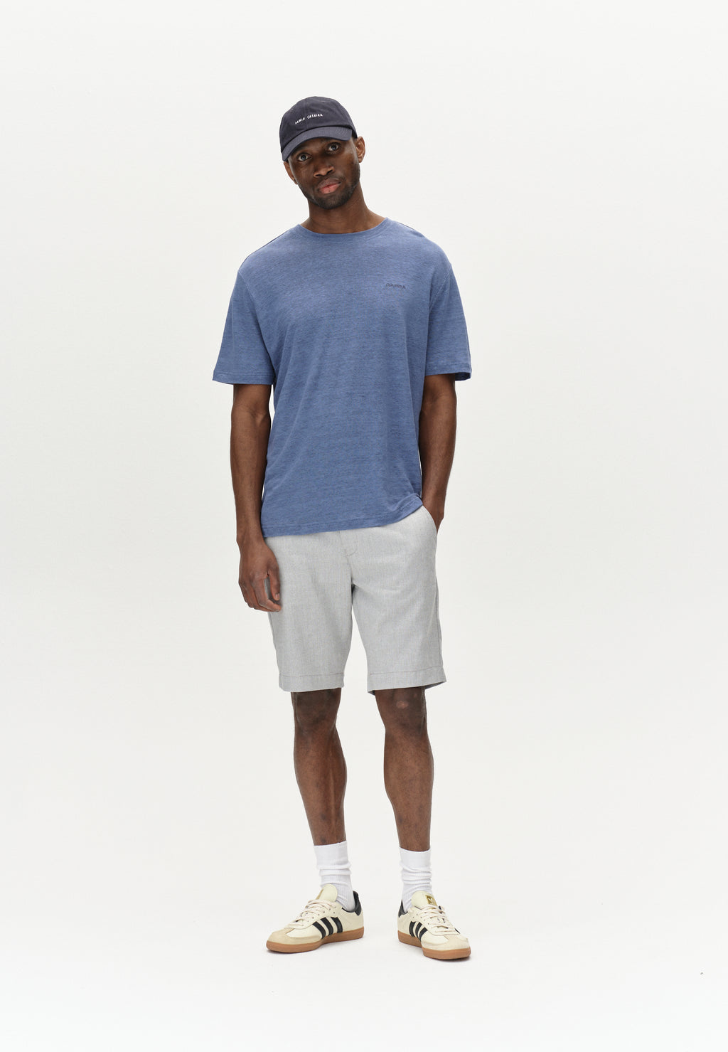 Duke Linen Logo SS - Blue Horizon