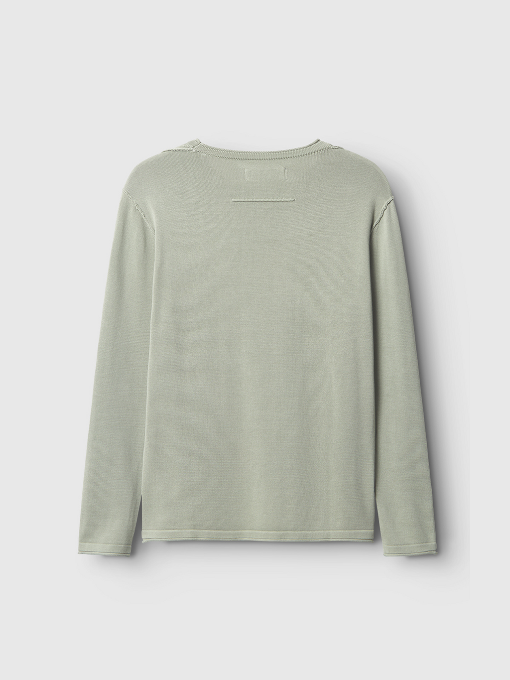 The Bela Fix LS by Gabba in light green is a long-sleeve shirt with a relaxed fit, made from premium knit. Shown from the back against a plain white background, it features minimal visible details.
