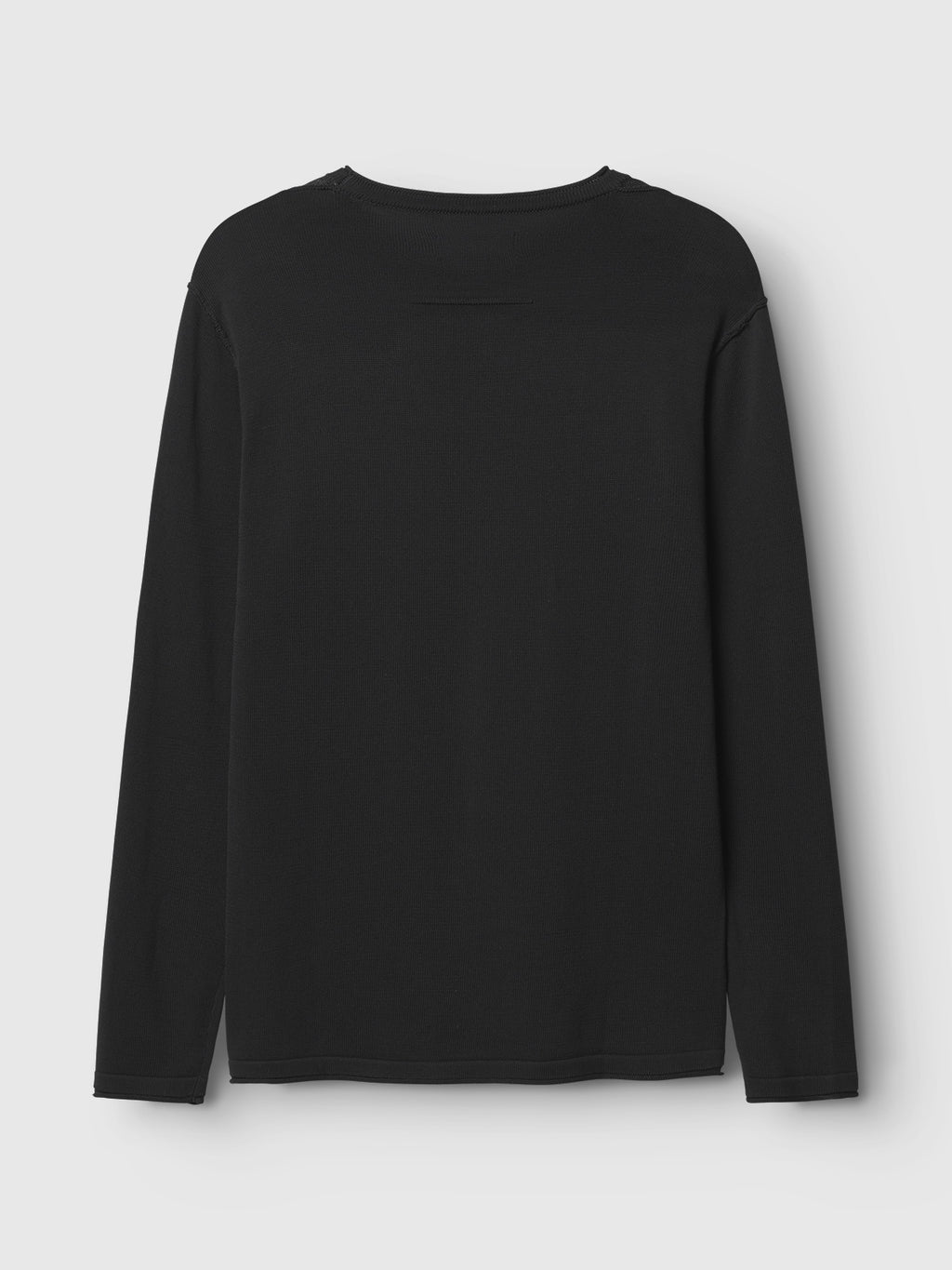 The Bela Fix LS by Gabba is a soft cotton long-sleeve shirt in Meteorite black, shown from the back and laid flat on a light background.