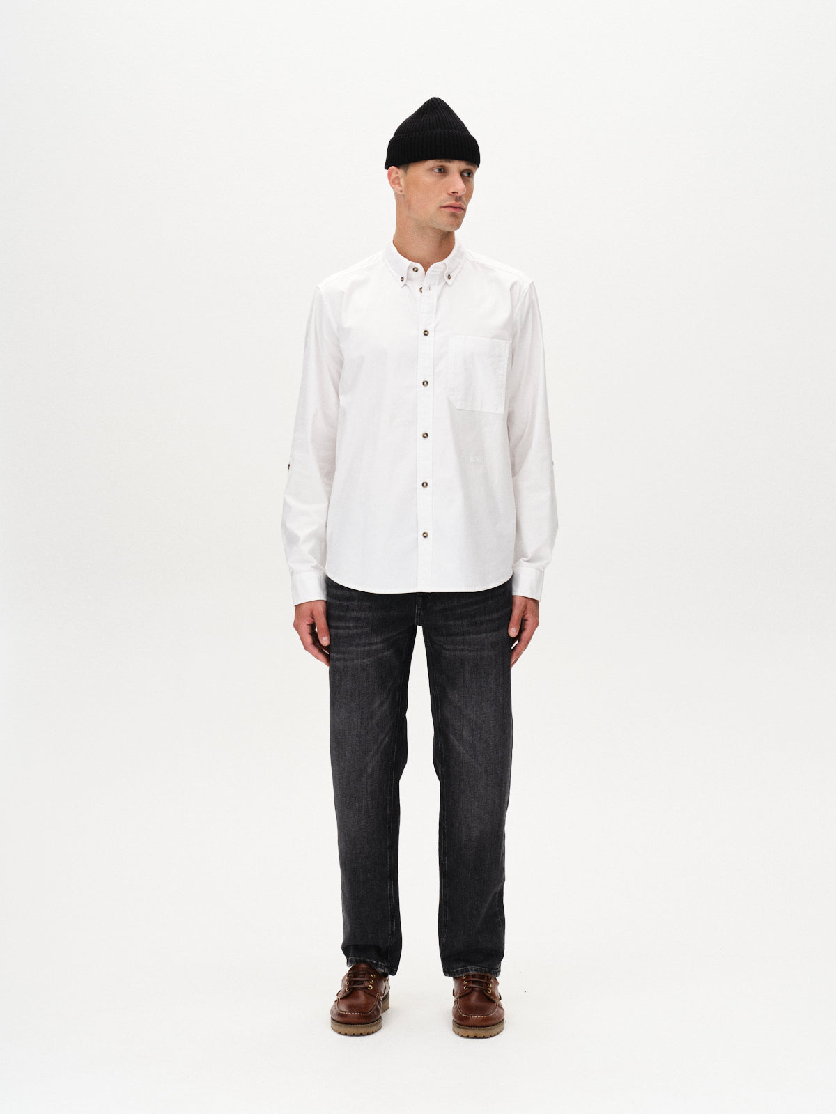 デニム・ジーパン [hug your skin] Tucked denim pants (Black) Tucked denim pants (Black) - hug your skin
