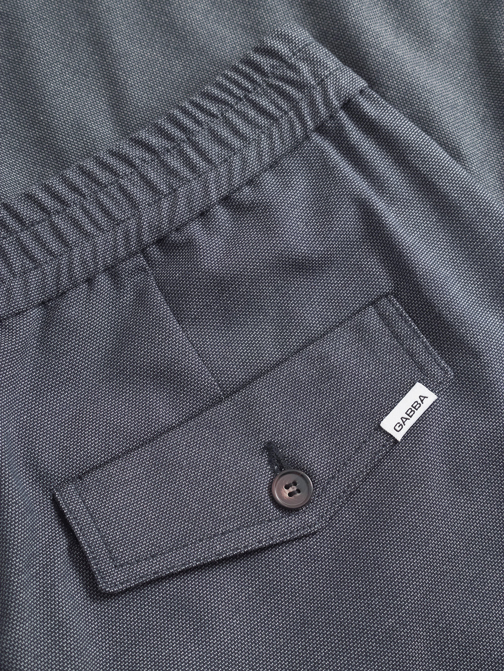 Monza Button Carre - Navy