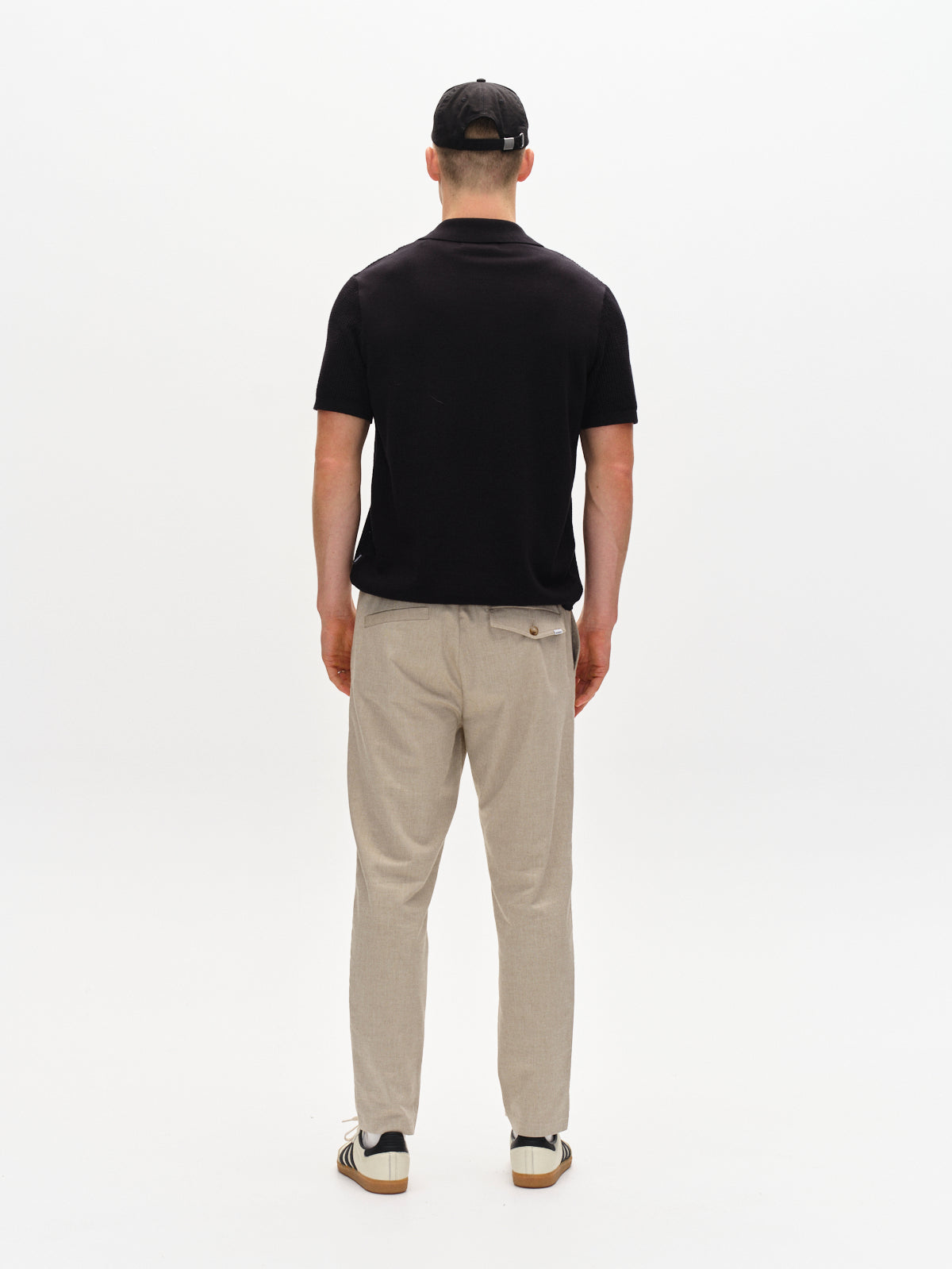 パンツ 50s rayon gaba slacks trousers beige Monza Button Carre - Sand – Gabba