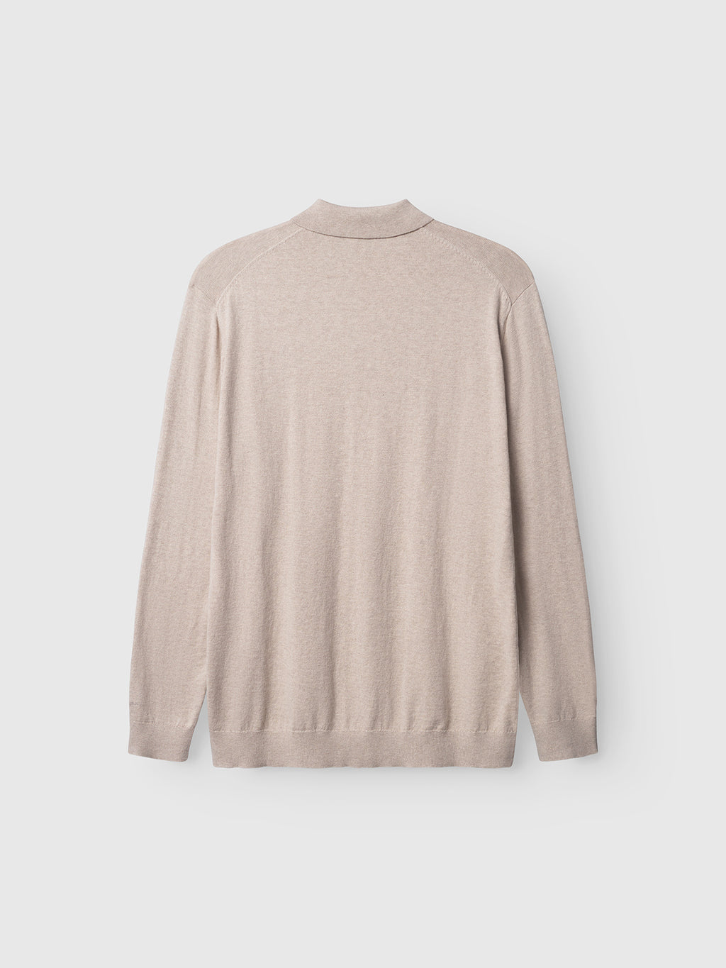 The Gabba Akita Prex LS in Sand, a premium long-sleeve sweater with a high collar, is displayed from the back against a plain white background.