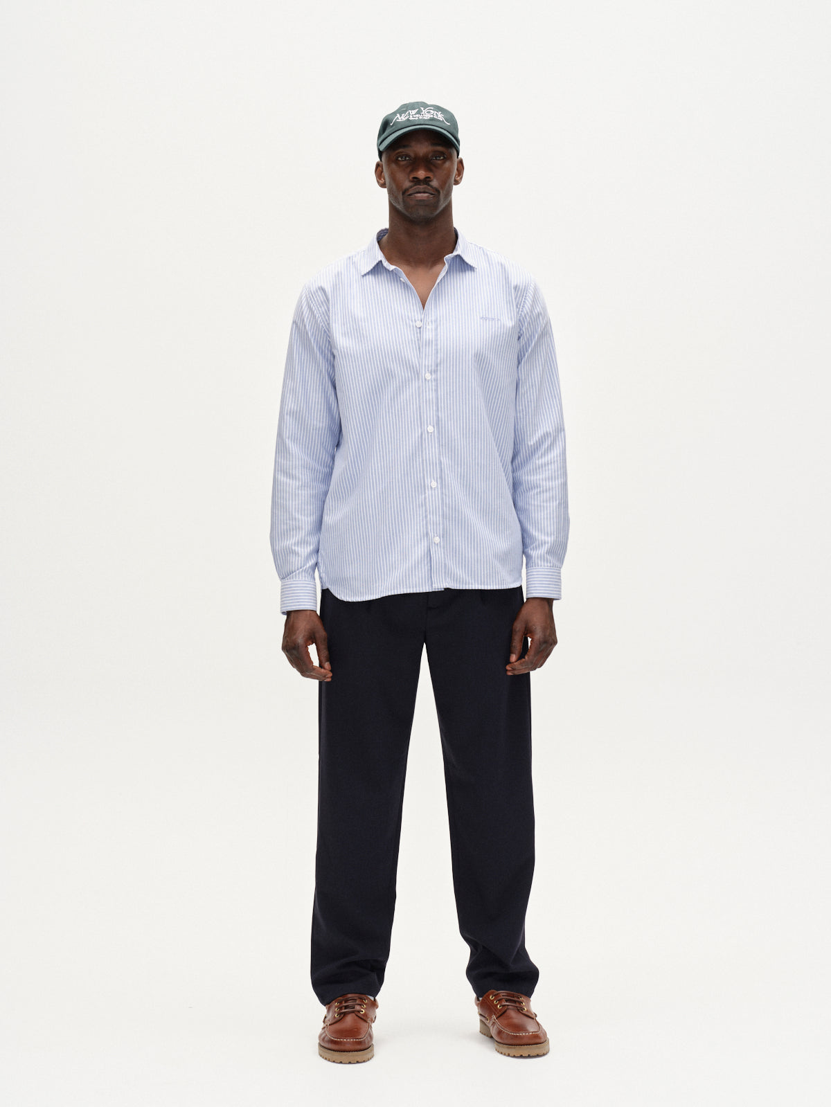 シャツ/ブラウス(長袖/七分) My weakness SHAUN SHIRT  BLUE STRIPE MISHA AZURE STRIPE SHIRT – DISSH