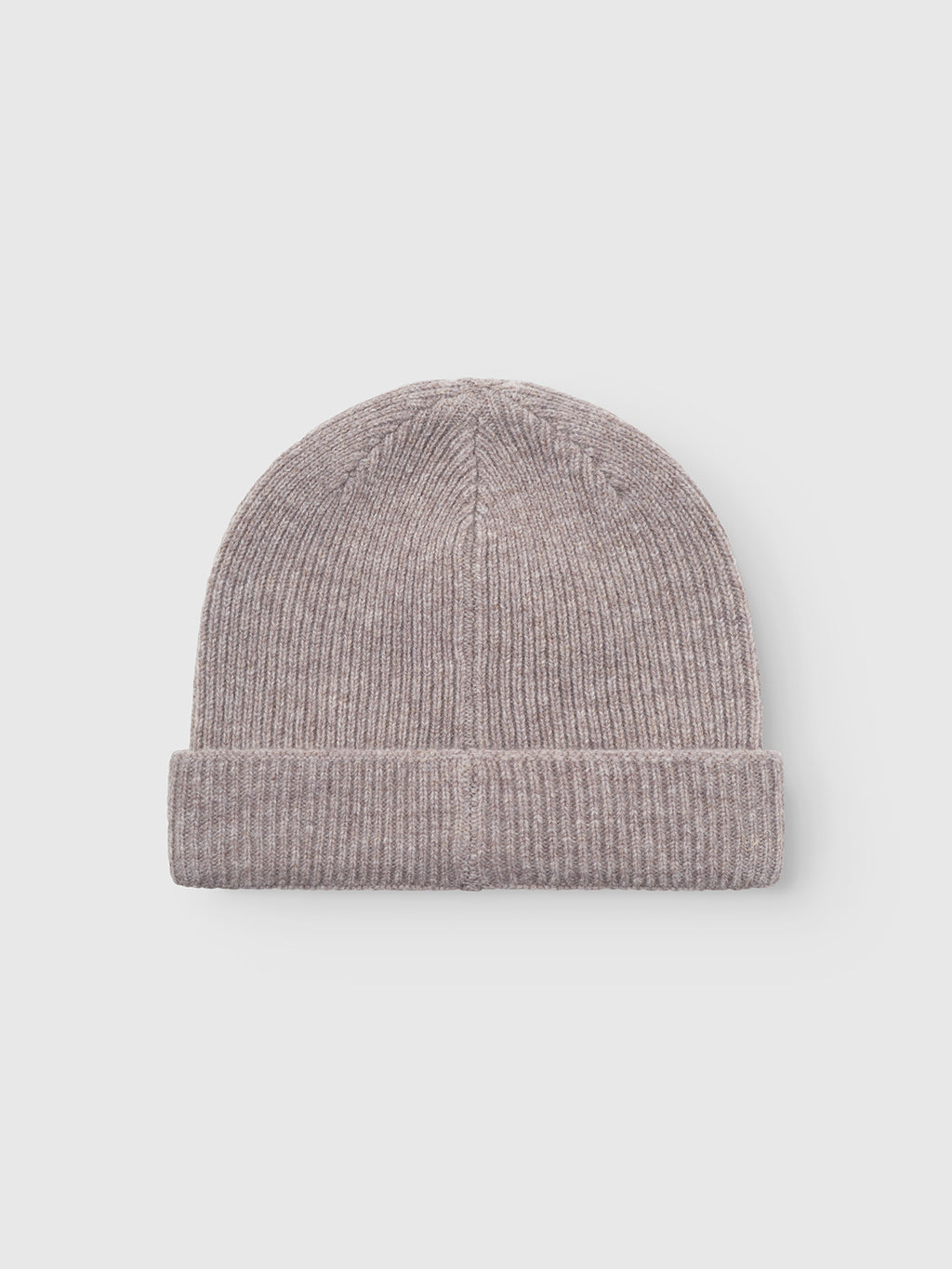 The Gabba Biella Aico beanie in light brown, featuring a folded brim, is shown on a plain white background—an essential addition to your winter accessories.