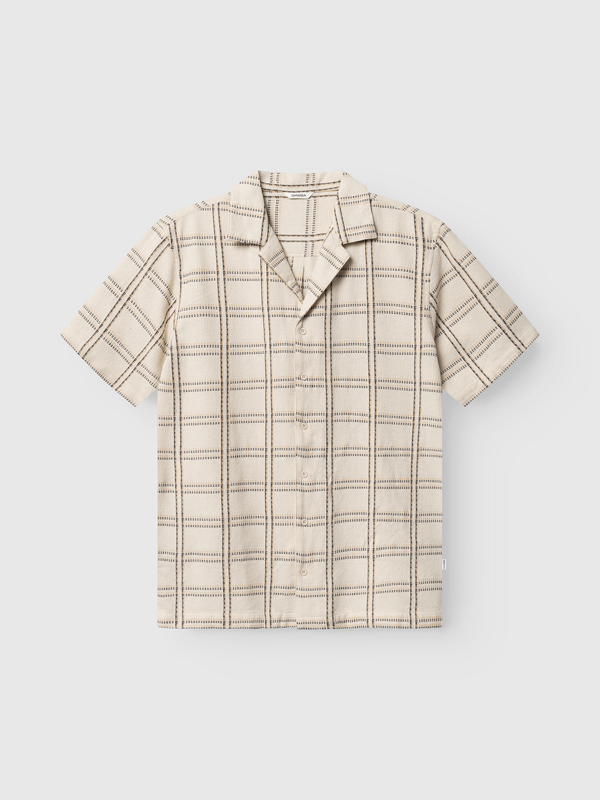GABsven Reg Resort Wire SS Shirt - Beige Check – Gabba