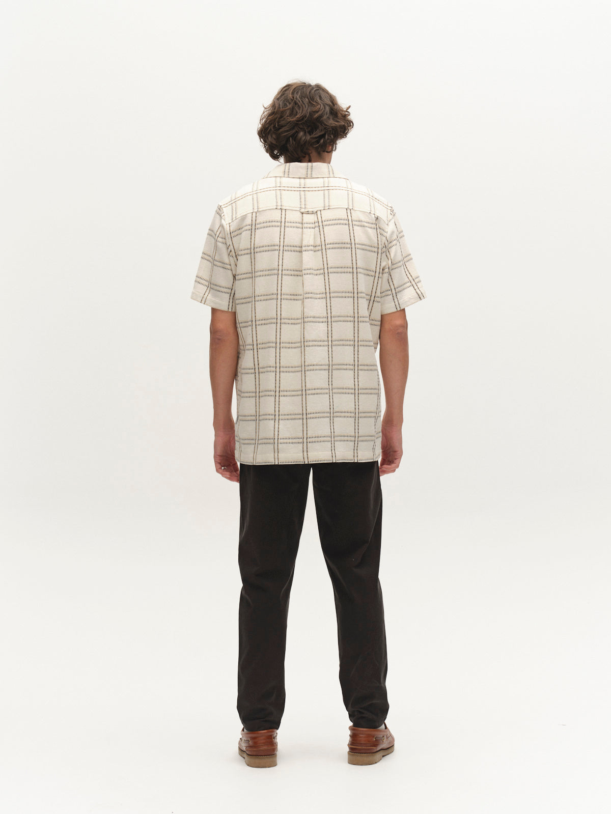 GABsven Reg Resort Wire SS Shirt - Beige Check – Gabba
