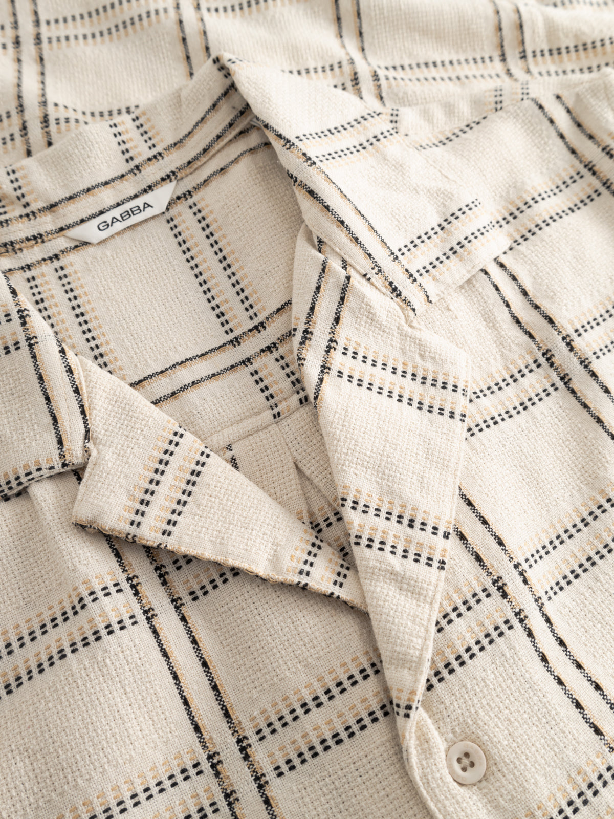 GABsven Reg Resort Wire SS Shirt - Beige Check – Gabba