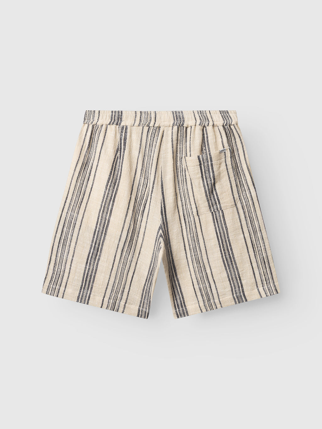 Gabba GABtommi Riga Shorts in navy stripe feature a regular fit, elasticated waistband, and a right-side pocket, shown against a plain light gray background.