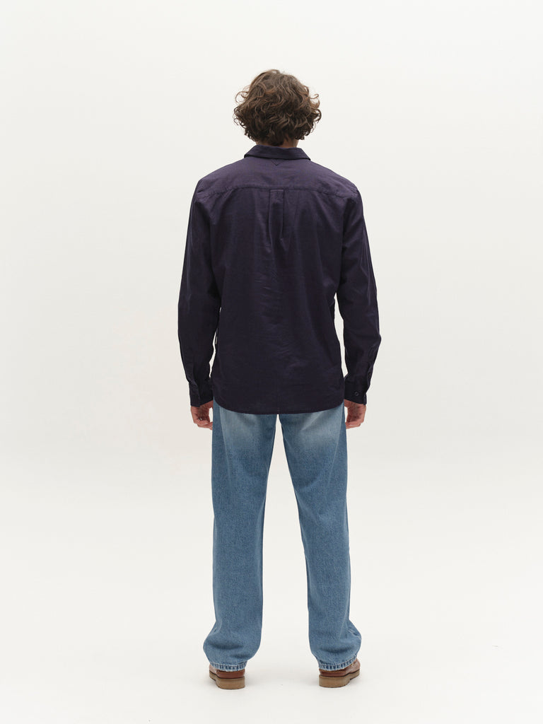 GABsven Reg Lins LS Shirt - Navy – Gabba