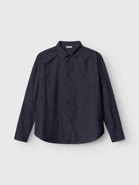 GABsven Reg Lins LS Shirt - Navy – Gabba