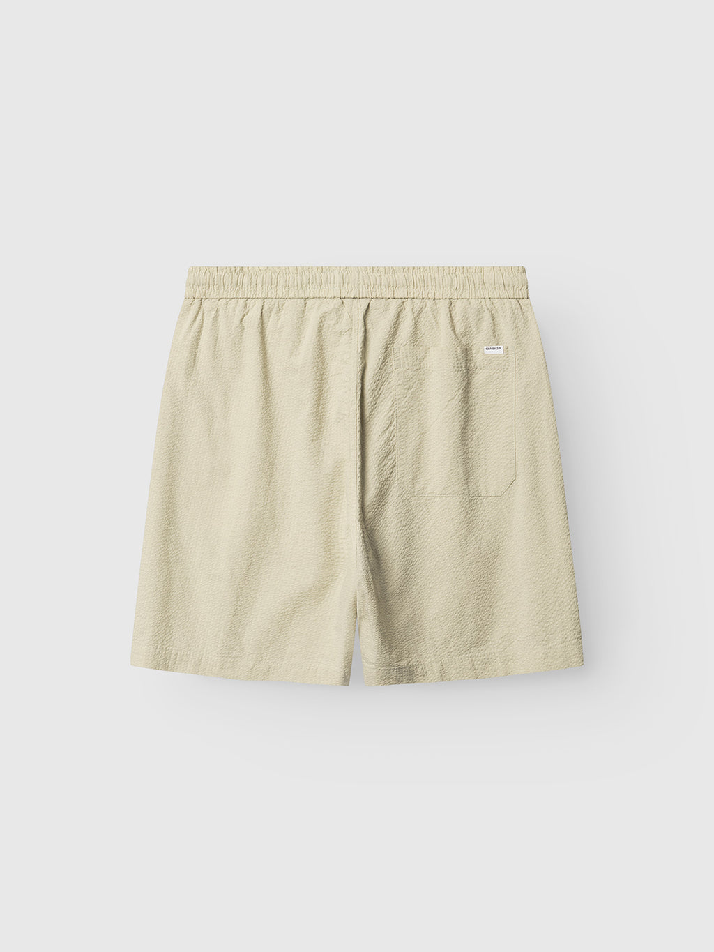 Gabba GABtommi Ker Shorts in Alfa Green with a textured finish, elasticated waistband, and single back pocket, shown on a plain white background.
