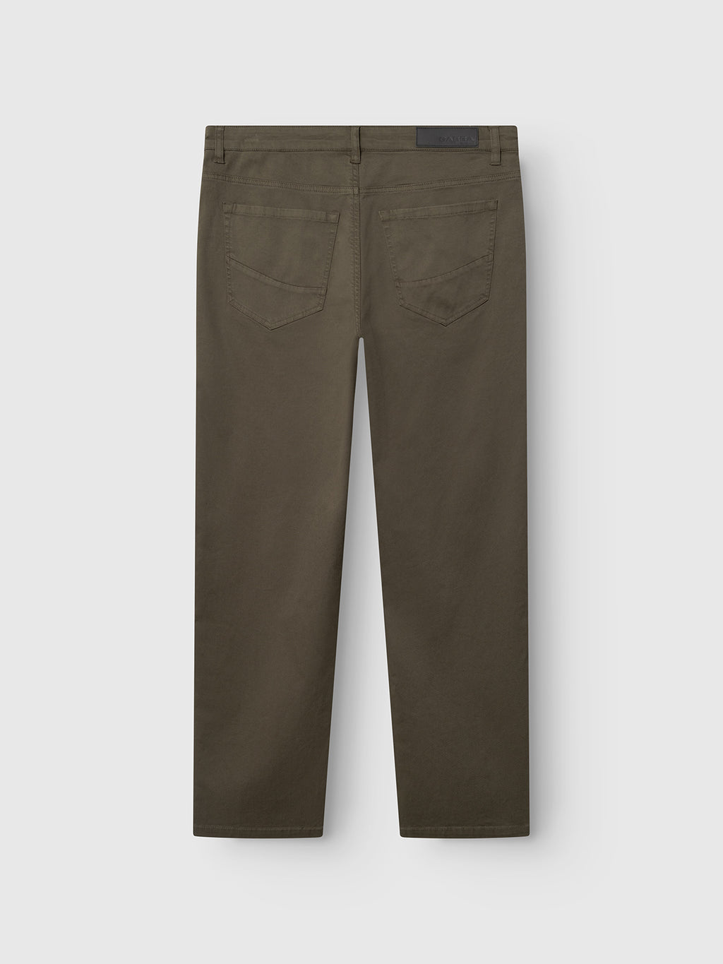 The Gabba GABmarc 5poc Marlo - Army jeans in olive green feature a regular fit, classic 5-pocket design, two back pockets, and a belted waistband—ideal for everyday wear and shown against a plain white background.