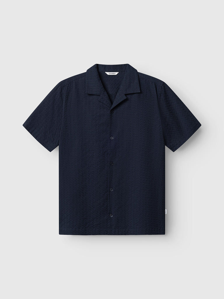 シャツ READYMADE SLEEPING SHIRT / NAVY GABtimo Resort Neal SS Shirt - Navy – Gabba