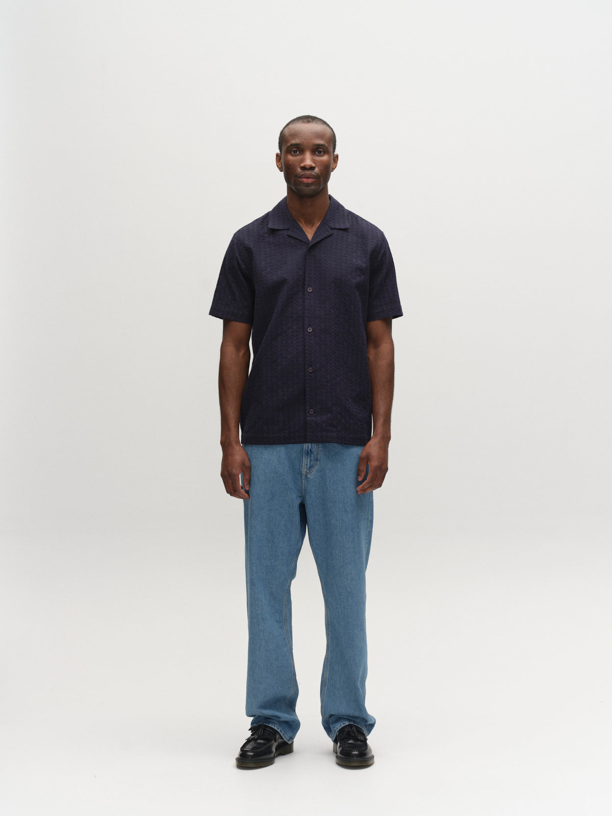 GABtimo Resort Neal SS Shirt - Navy – Gabba