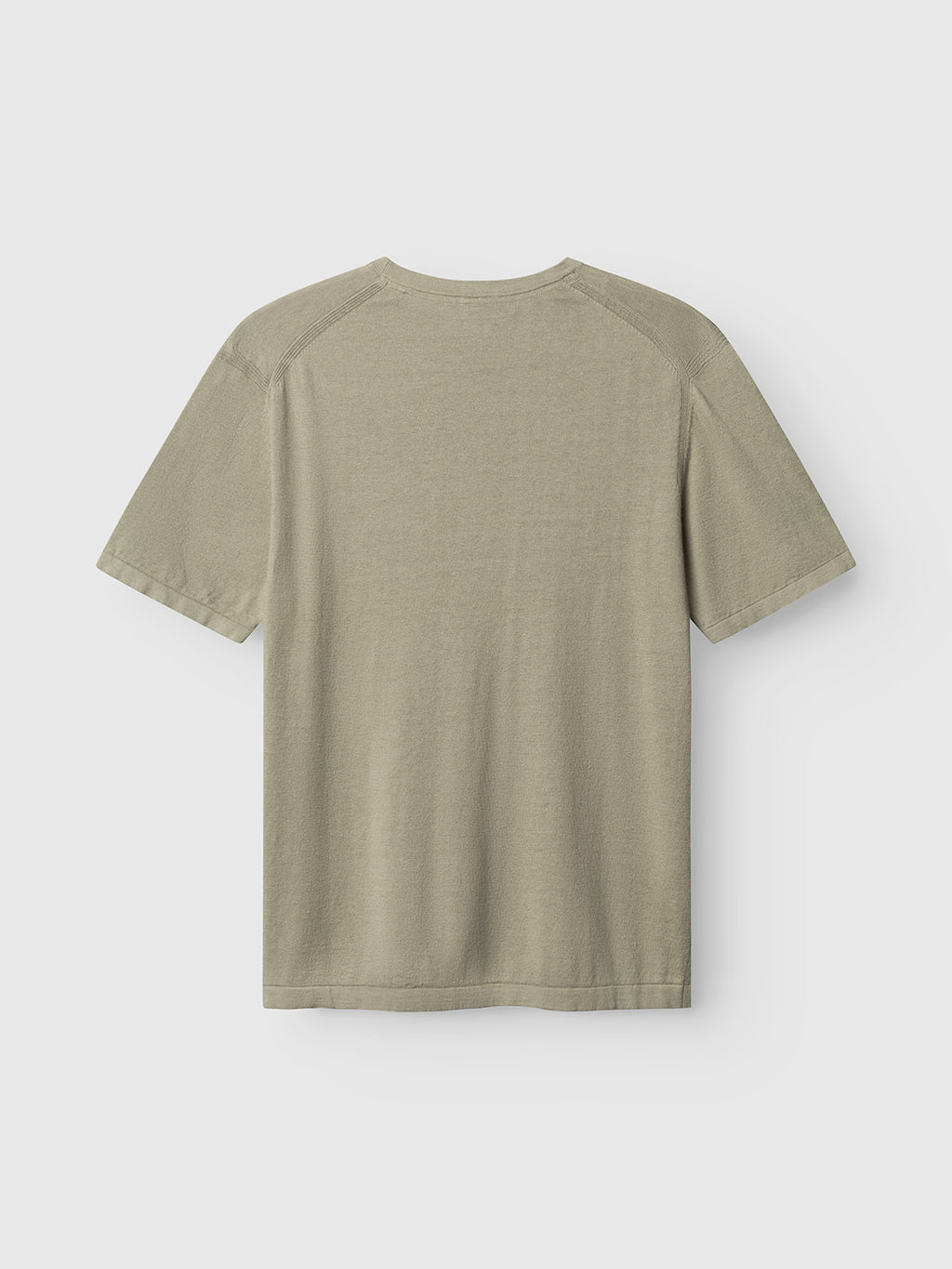 The Gabba GABvento Dush SS Knits t-shirt in light green is shown from the back against a white background.