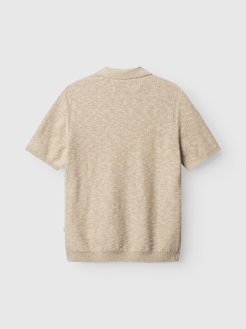 The Gabba GABcross Alto SS Knit in Ecru is a short-sleeve knit shirt with a collar, displayed from the back against a plain white background.