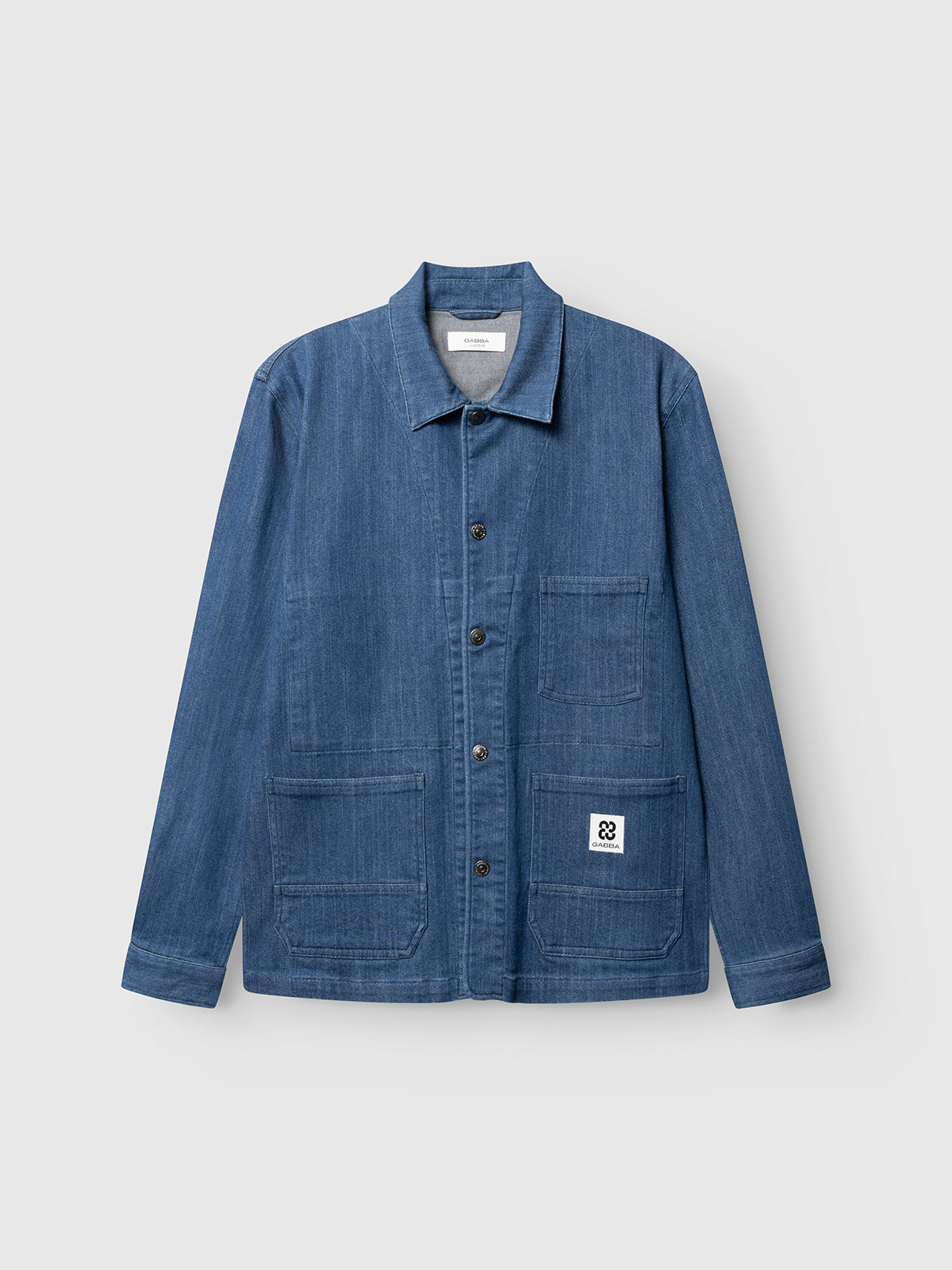 GABbeta Denim LS Overshirt - Mid Blue Denim – Gabba