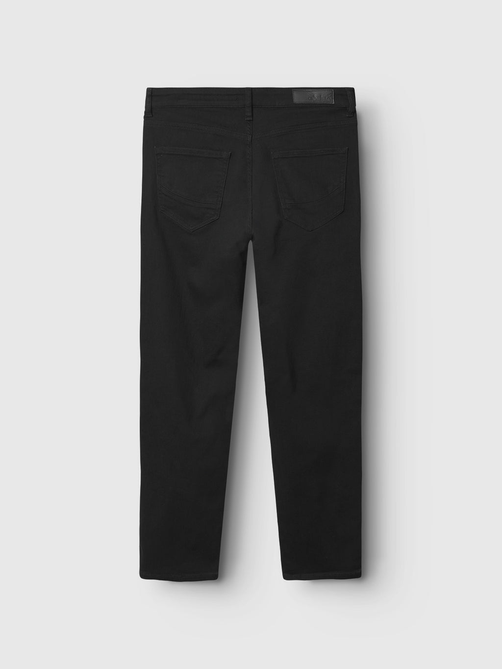 The Gabba GABmarc Sword - Black Denim slim fit jeans are shown from the back, highlighting intense black fabric, two pockets, and a black waistband label against a plain white background.