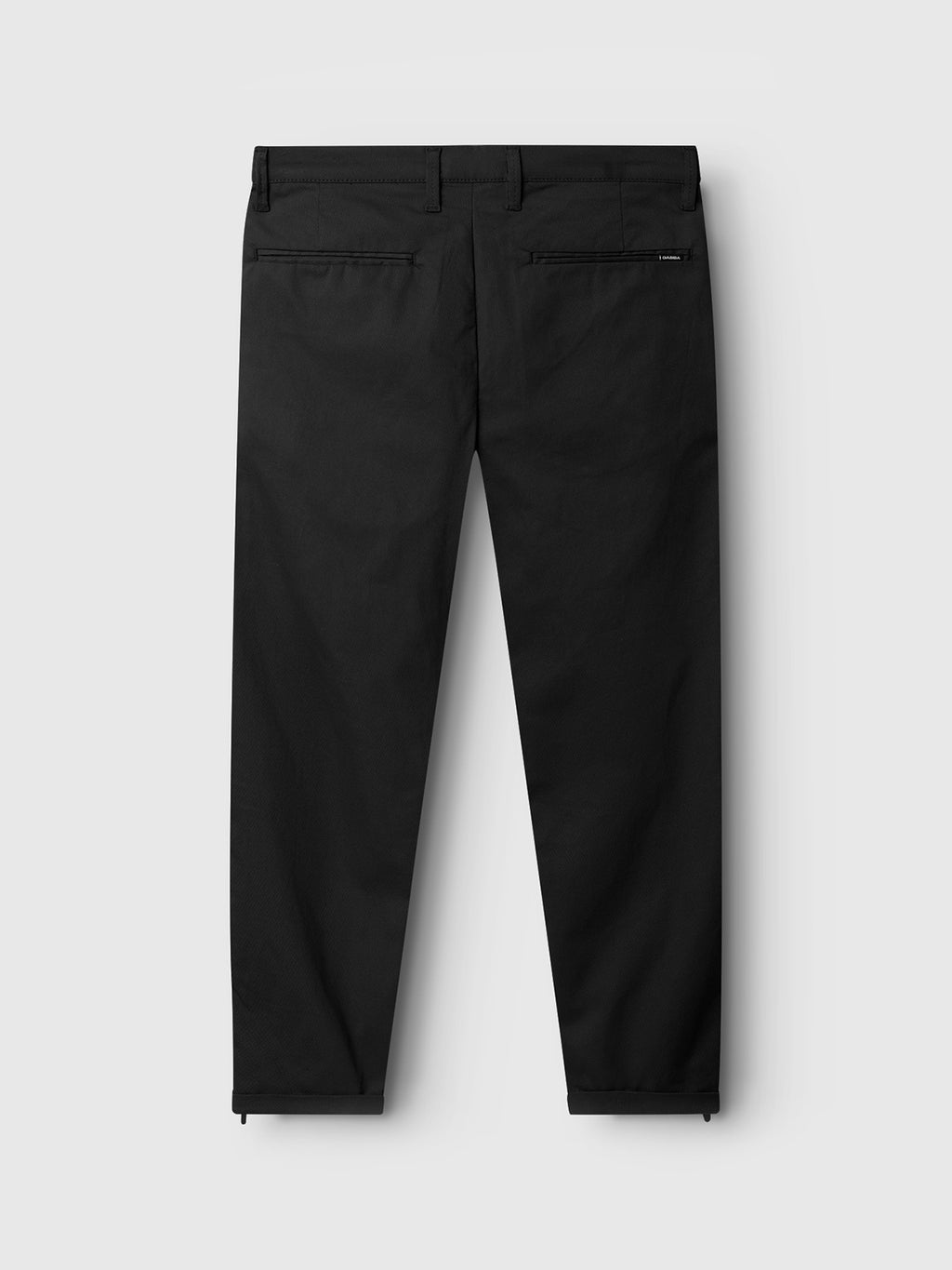 Gabba Pisa K3280 Dale Pants in black, displayed flat on a white background, shown from the back with two rear pockets and a tapered fit for a modern silhouette.
