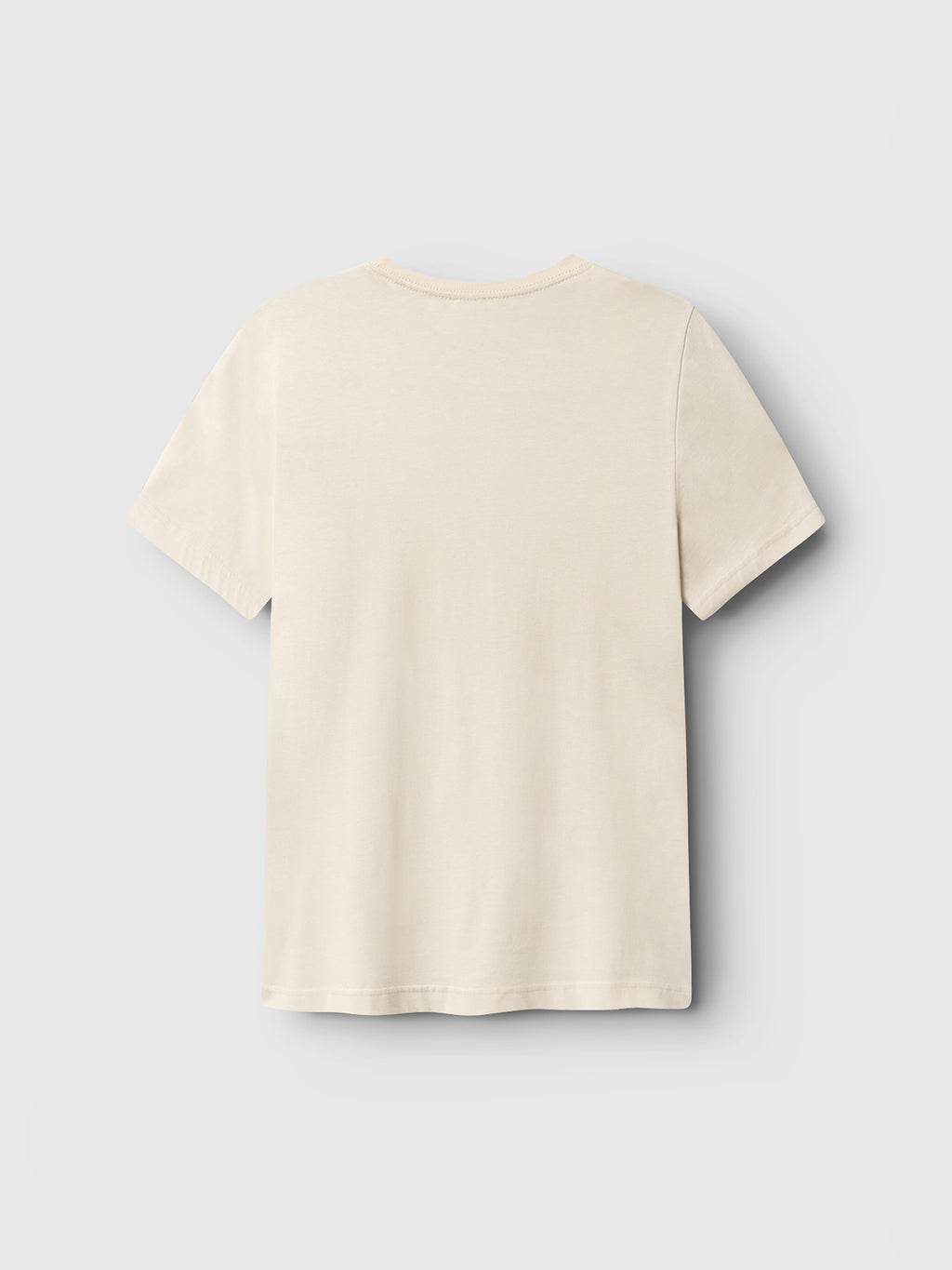The Gabba GABdune Logo GOTS SS T-Shirt in Birch, a cream-colored, short-sleeved organic cotton tee with a classic fit, is shown from the back against a light gray background.