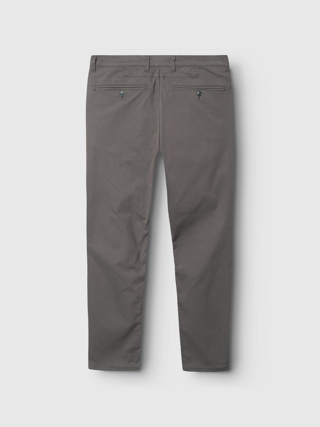 Gabba GABpaul K3280 Dale Chino in Charcoal shown from the back, with double-paspel back pockets and belt loops, laid flat on a light background.