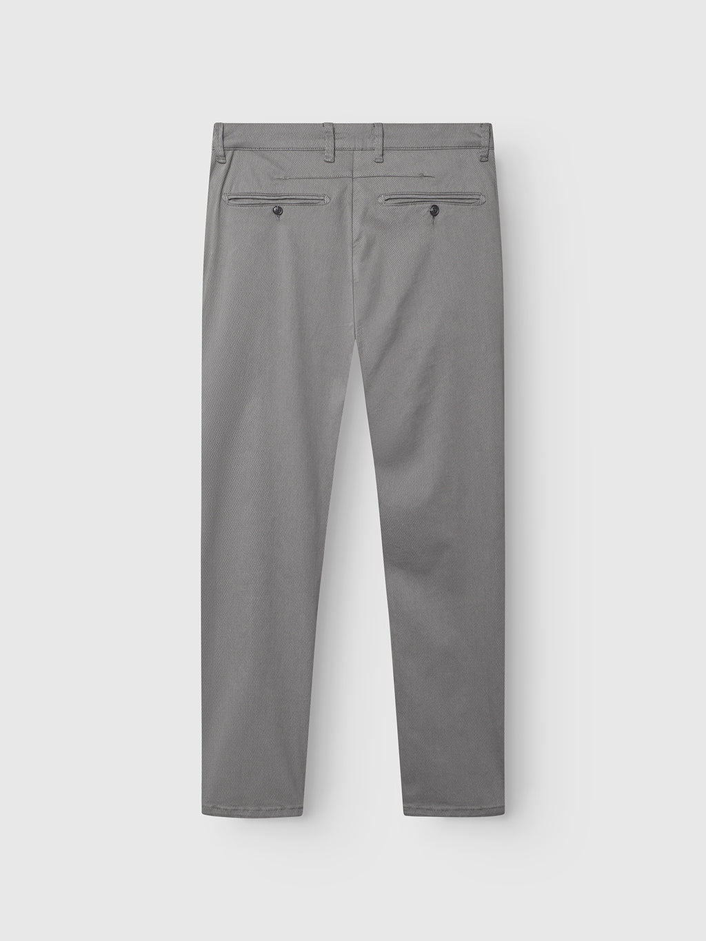Back view of the Gabba GABpaul K3280 Dale Chino in Dust Sage Green, featuring double paspel back pockets with buttons and belt loops, shown against a plain white background.
